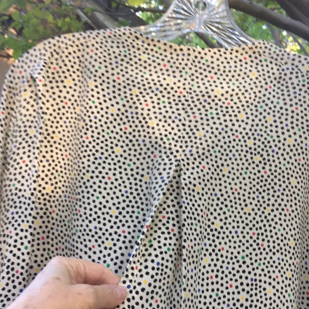 SILK “Argenti” Polka Dot Blouse - Picture 5 of 9